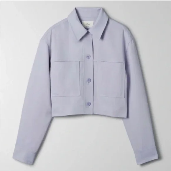 Aritzia Wilfred little cropped jacket in lavender size M. Worn once. - Picture 1 of 2